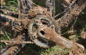 mud covered bike